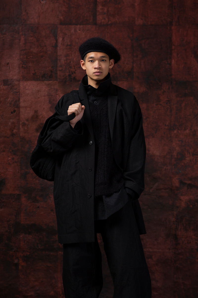 JAN JAN VAN ESSCHE-COAT #33-PITCH BLACK