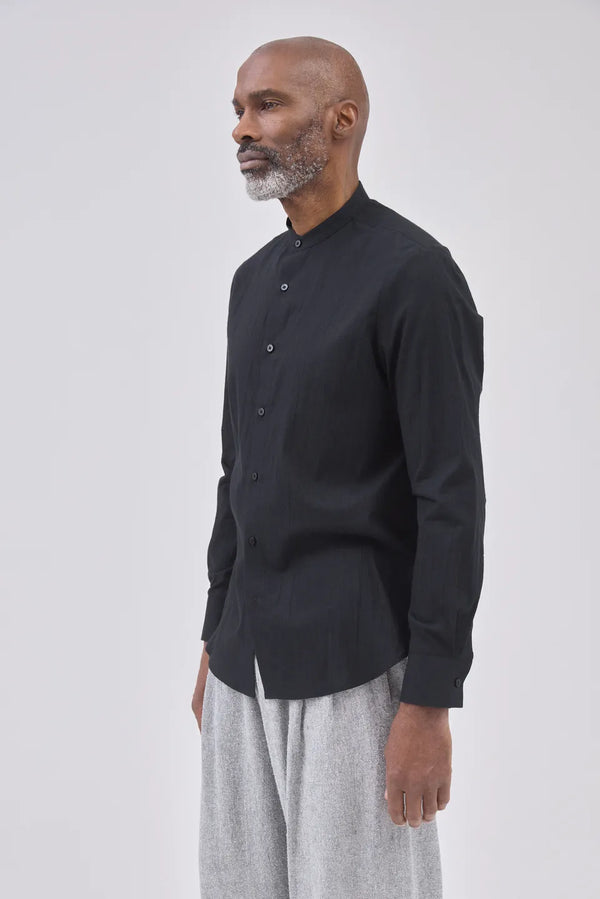 HANNIBAL COLLECTION-SHIRT-JAKOB 143.-BLACK CRINKLE