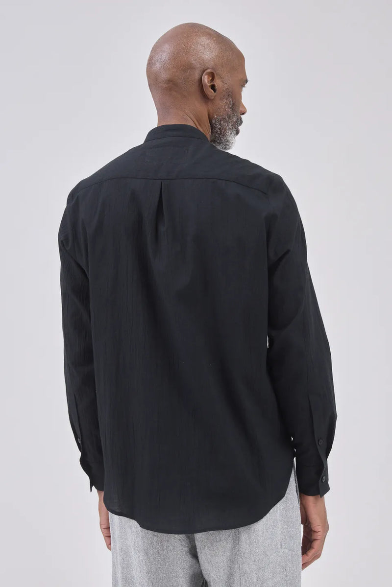HANNIBAL COLLECTION-SHIRT-JAKOB 143.-BLACK CRINKLE