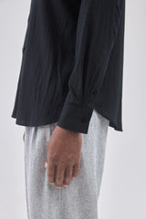 HANNIBAL COLLECTION-SHIRT-JAKOB 143.-BLACK CRINKLE