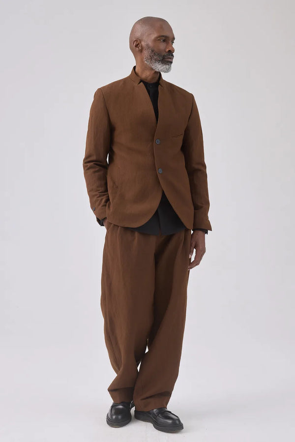 HANNIBAL COLLECTION-TROUSERS-HOMER 222.-CHOCOLATE