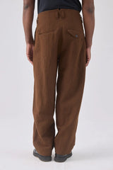 HANNIBAL COLLECTION-TROUSERS-HOMER 222.-CHOCOLATE