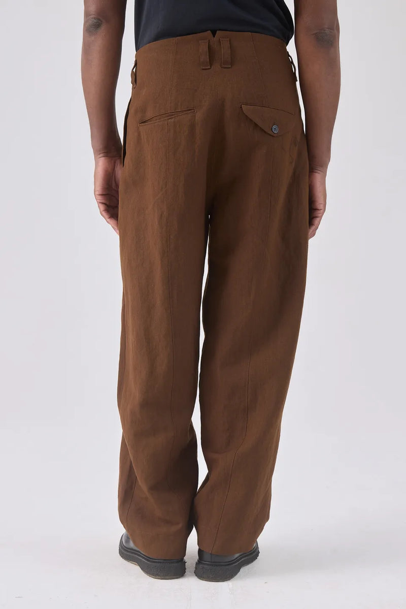 HANNIBAL COLLECTION-TROUSERS-HOMER 222.-CHOCOLATE