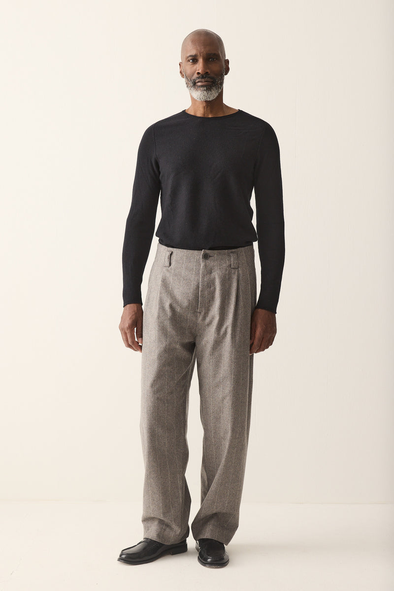 HANNIBAL COLLECTION-TROUSERS- HOMER 222.-GREY MARBLE
