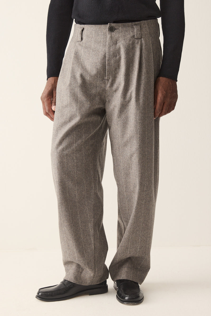 HANNIBAL COLLECTION-TROUSERS- HOMER 222.-GREY MARBLE