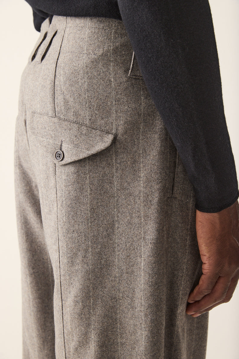 HANNIBAL COLLECTION-TROUSERS- HOMER 222.-GREY MARBLE