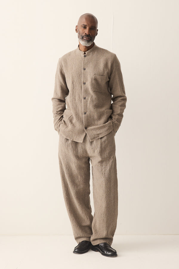 HANNIBAL COLLECTION-TROUSERS-WIKTOR 236.-NUTMEG