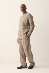 HANNIBAL COLLECTION-SHIRT-PIERCE 101.-NUTMEG