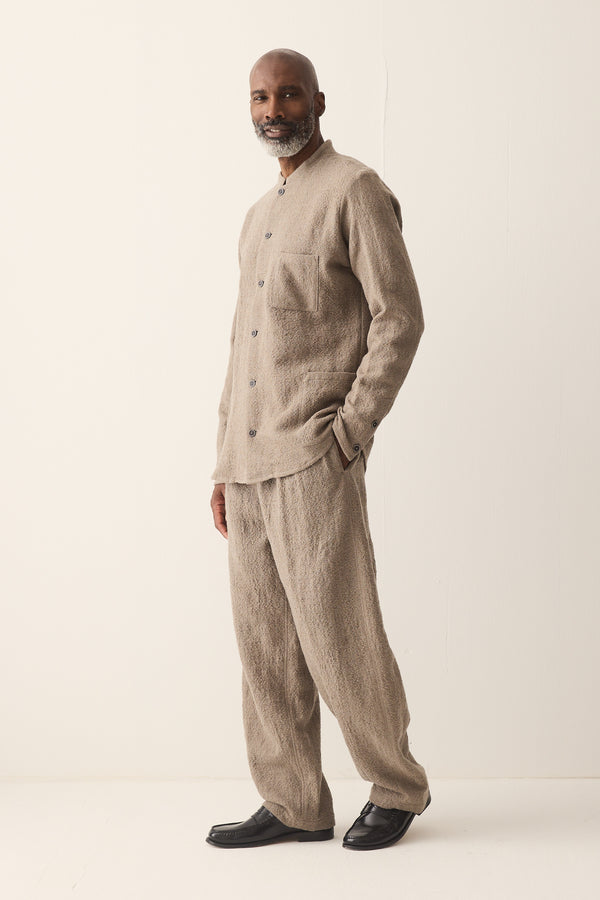 HANNIBAL COLLECTION-SHIRT-PIERCE 101.-NUTMEG
