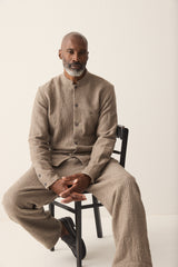 HANNIBAL COLLECTION-SHIRT-PIERCE 101.-NUTMEG