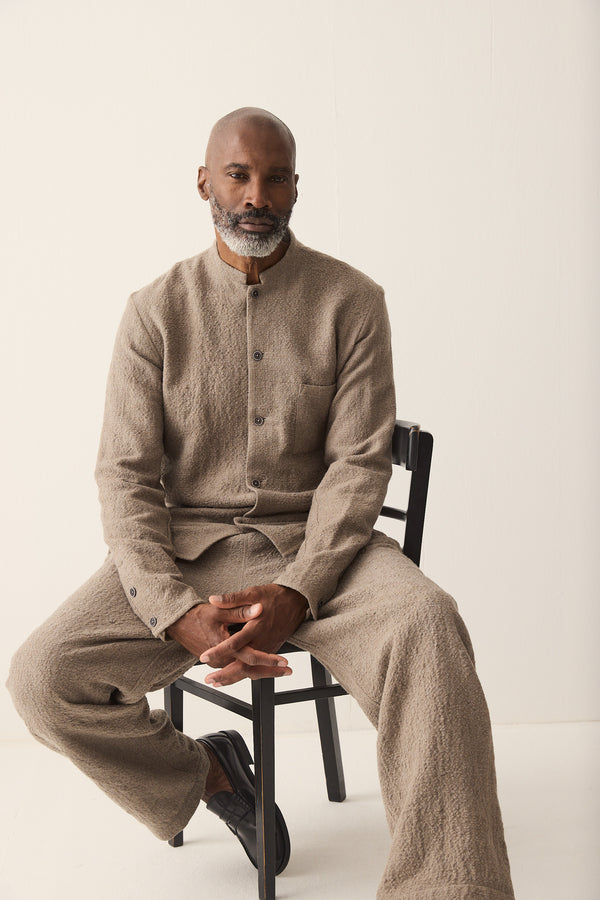 HANNIBAL COLLECTION-SHIRT-PIERCE 101.-NUTMEG