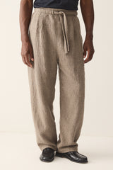 HANNIBAL COLLECTION-TROUSERS-WIKTOR 236.-NUTMEG