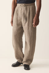 HANNIBAL COLLECTION-TROUSERS-WIKTOR 236.-NUTMEG