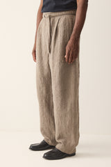 HANNIBAL COLLECTION-TROUSERS-WIKTOR 236.-NUTMEG