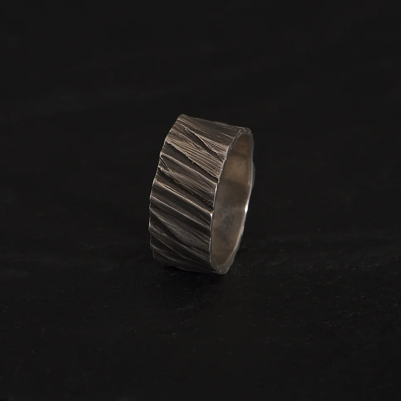 GASPARD HEX - BARK RING - WIDE