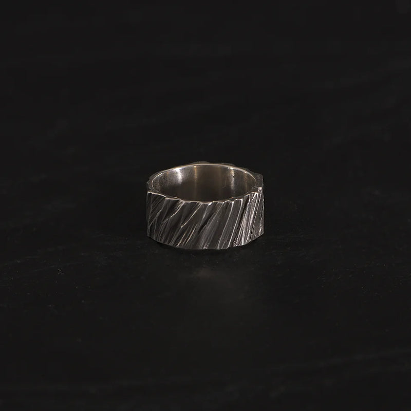 GASPARD HEX - BARK RING - WIDE