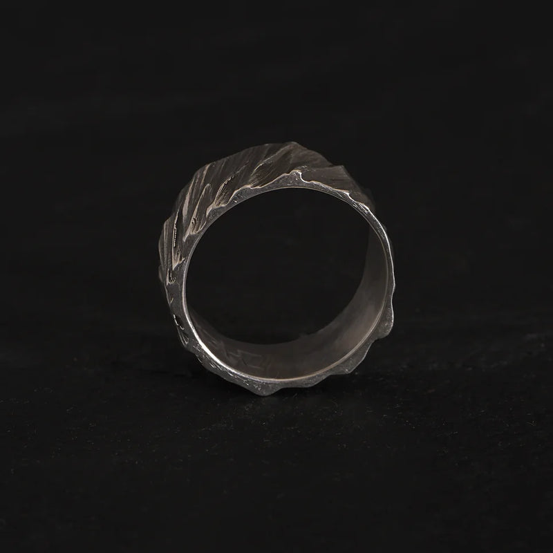 GASPARD HEX - BARK RING - WIDE