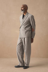 HANNIBAL COLLECTION-TROUSERS- HOMER 222.-GREY MARBLE