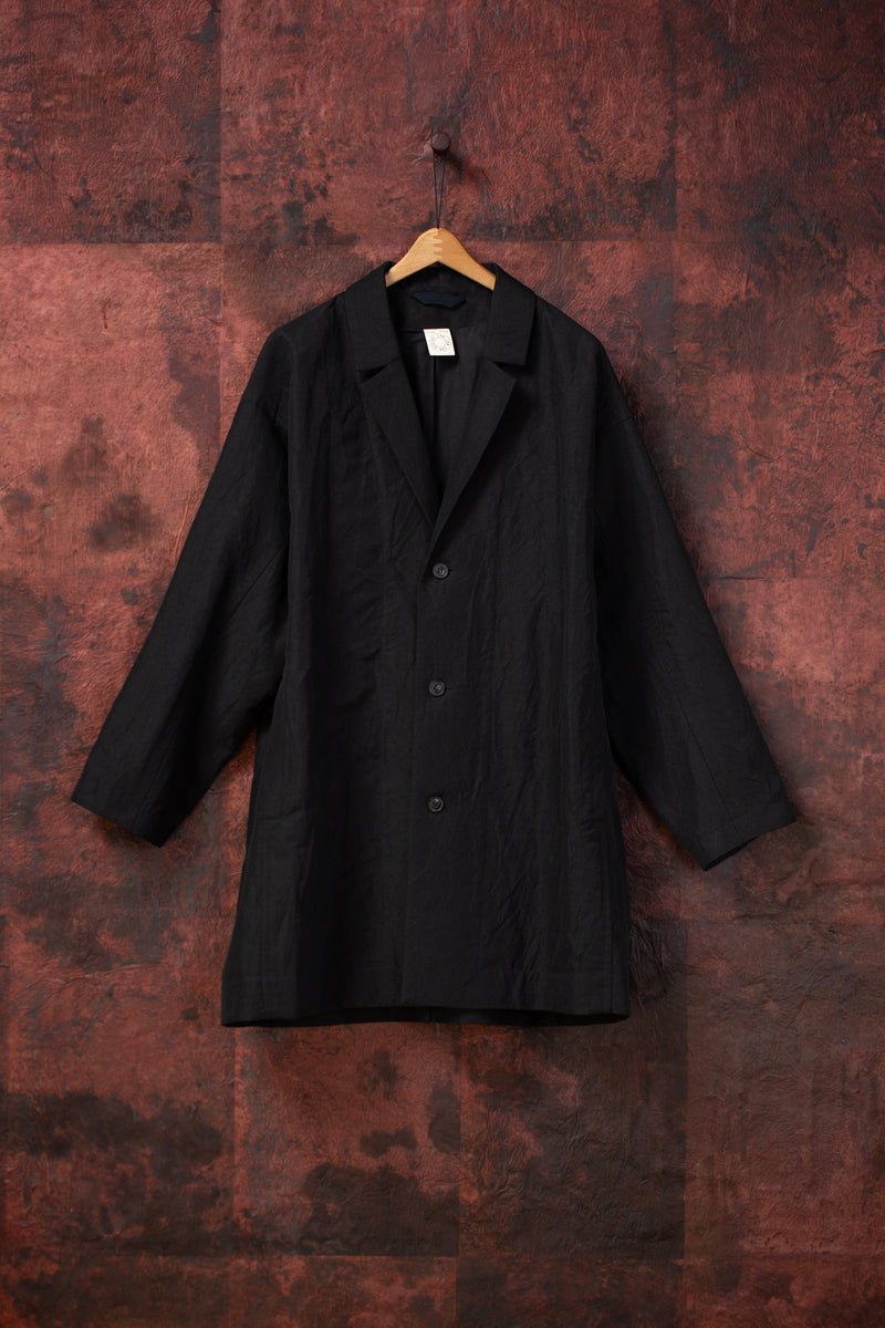 JAN JAN VAN ESSCHE-COAT #33-PITCH BLACK
