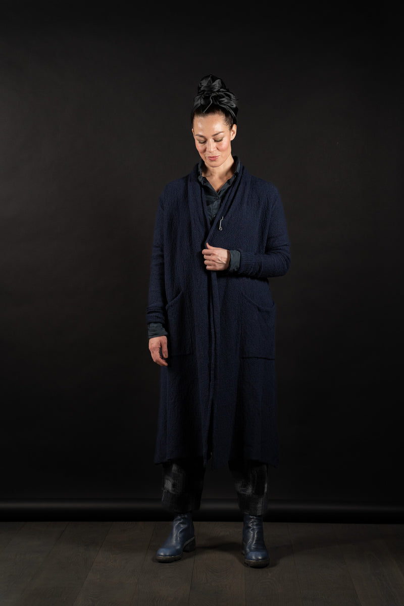 DANIEL ANDRESEN-LONG CARDIGAN-REVALTI-MARINE