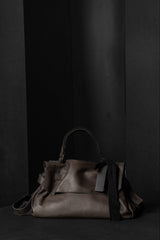 TUFORÉE-BAGS-TR013-REAR FLAT MEDIUM-NUDE/DARK BROWN