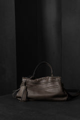 TUFORÉE-BAGS-TR013-REAR FLAT MEDIUM-NUDE/DARK BROWN
