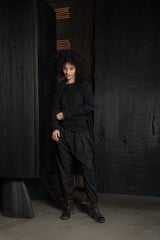 ISABEL BENENATO-CARDIGAN-DK53F26-BLACK