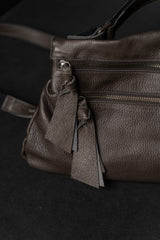 TUFORÉE-BAGS-TR013-REAR FLAT MEDIUM-NUDE/DARK BROWN