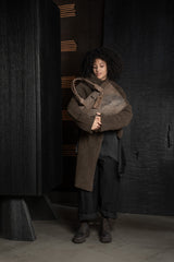 ISABEL BENENATO-CARDIGAN-DK24F26-BROWN