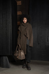 ISABEL BENENATO-CARDIGAN-DK24F26-BROWN