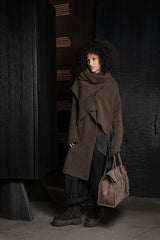 ISABEL BENENATO-CARDIGAN-DK24F26-BROWN