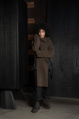 ISABEL BENENATO-CARDIGAN-DK24F26-BROWN