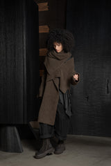 ISABEL BENENATO-CARDIGAN-DK24F26-BROWN