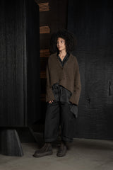ISABEL BENENATO-CARDIGAN-DK24F26-BROWN