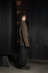 ISABEL BENENATO-CARDIGAN-DK24F26-BROWN