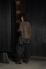 ISABEL BENENATO-CARDIGAN-DK24F26-BROWN