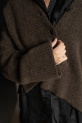 ISABEL BENENATO-CARDIGAN-DK24F26-BROWN