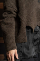 ISABEL BENENATO-CARDIGAN-DK24F26-BROWN