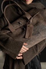 ISABEL BENENATO-CARDIGAN-DK24F26-BROWN