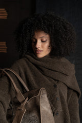 ISABEL BENENATO-CARDIGAN-DK24F26-BROWN
