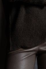 ISABEL BENENATO-SWEATER-DK12F26-BROWN