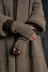 ISABEL BENENATO-FINGERLESS GLOVES-GK14F26-TAUPE