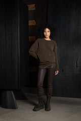 ISABEL BENENATO-SWEATER-DK22F26-BROWN