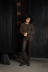 ISABEL BENENATO-SWEATER-DK22F26-BROWN