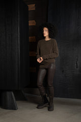 ISABEL BENENATO-SWEATER-DK22F26-BROWN