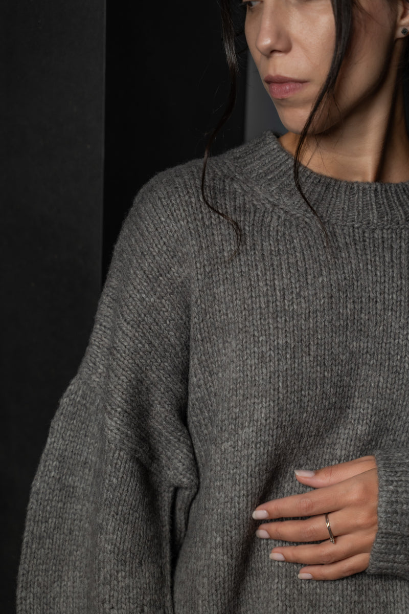 FORME D'EXPRESSION-PULLOVER-DM149-GREY