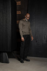 KIEFERMANN-PULLOVER-CHADD-SMOKE KHAKI
