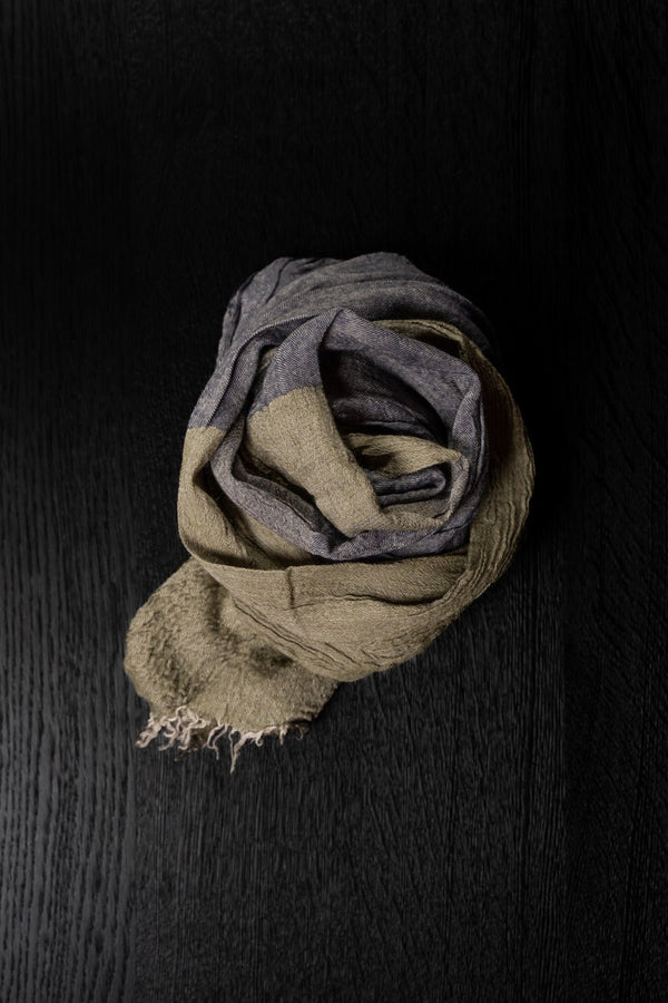 FORME D'EXPRESSION-SCARF-HX116-BLUE OLIVE