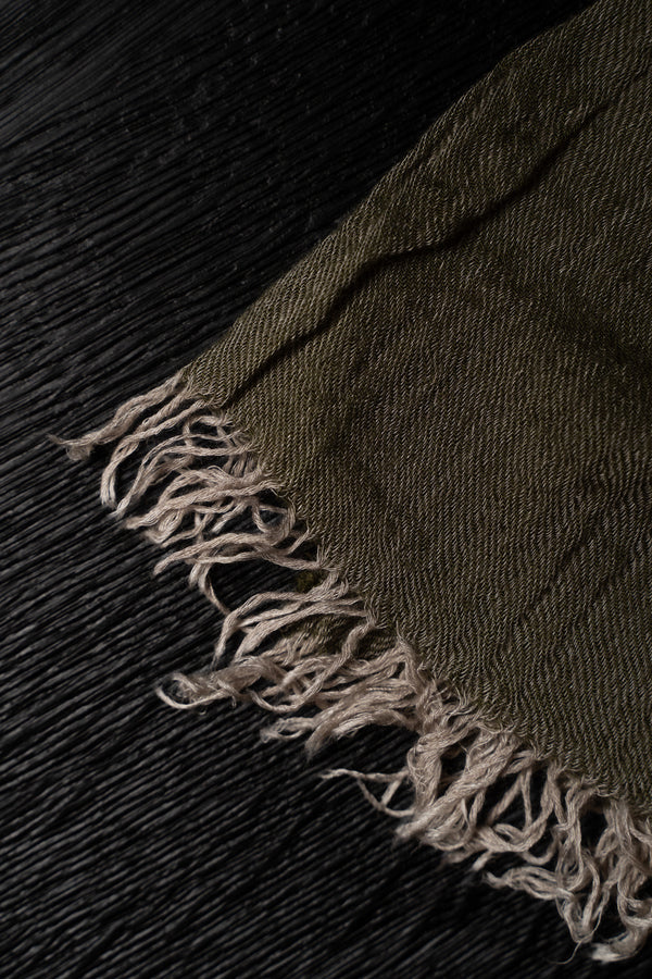 FORME D'EXPRESSION-SCARF-HX116-OLIVE GREY