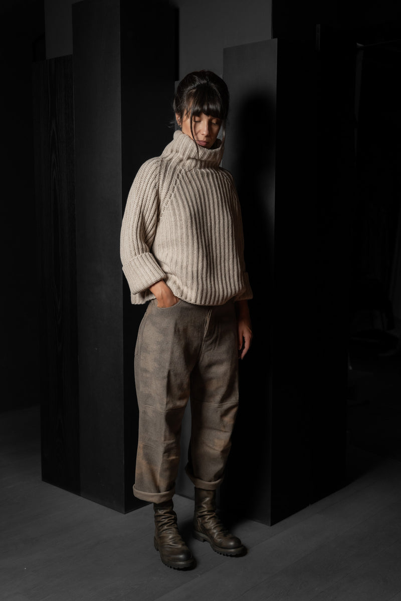 FORME D'EXPRESSION-PULLOVER-DM246-ALMOND